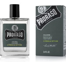 Mena Rise Proraso Eau De Cologne Cypress & Vetyver, 100 ml