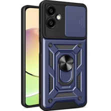 Erbar Samsung Galaxy A06 Kılıf Pars Lens Yüzüklü Silikon - LACIVERT-(5796) - M463R938-K48463