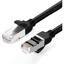 Mena Rise Cat6 Saf Bakır Metal Konnektör Ethernet Kablosu Siyah 2 Metre