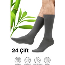 Hrnzafer Tekstil 24’lü Erkek Bambu Uzun Soket Çorap