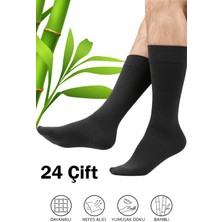 Hrnzafer Tekstil 24’lü Erkek Bambu Uzun Soket Çorap
