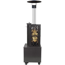 Retro Antrasit Kutulu Lazer Kesimli Pelet Soba