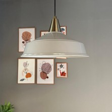 Bamyum Carmelo Gri Renk Asaletli Tekli Avize Eskitme Huni Başlık Sarkıt Lamba Salon Aydınlatma