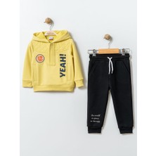 Bizizo Yeah! Baskılı Kapşonlu 9-24 Ay Takım