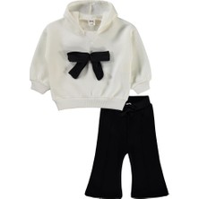 Civil Baby Fiyonk Nakışlı 6-18 Ay Takım - Ekru 12-18 Ay