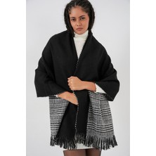 Bigdart Kadın Yumuşak Dokulu Kalın Şal Atkı 15951 - Siyah