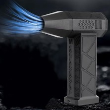 Mena Rise 130000 Rpm Mini Turbo Jet Hava Üfleyici Süpürge 2in1 Araba, Klavye Temizle, Mangal Veya Serinleme Taşınabilir Mini Fan El Tipi 4 Modlu Fan Seviyesi Şarj Edilebilir 4000MAH Fzm-01 (Siyah)