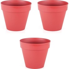 Mena Rise Yalı Saksı (Kırmızı) 3 Adet