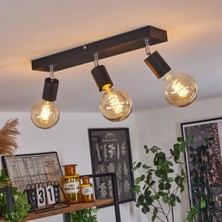 Riolight Modern1 Siyah1 3XE27 Mafsallı Hareketli Başlık(Glop Ampul Hariç) Metal Spot Avize