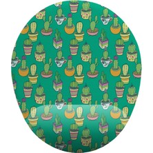 Mena Rise Fikirler Kaktüs Yeşil Zemin Bilek Destekli Mouse Pad