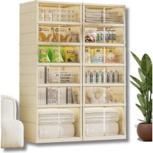 Mena Rise Raflı Çok Amaçlı, Geniş, Katlanabilir Dolap, ve Raf