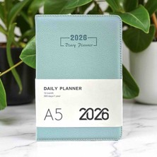 Limmy 2026 Ajanda Pastel Renkli Dokulu Günlük Ajanda A5 (15X21 Cm) - Yeşil