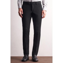 İmza Siyah Yan Cep Açık Paça Esnek Slim Fit Classic Casual Pantolon 1003255153