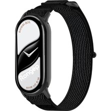 Mena Rise ile Uyumlu Mi Band 10/9/8 Için Hook Loop Kumaş Kordon Terletmeyen Nefes Alan Hafif Yapılı Cildi Tahriş Etmeyen Tasarımlı Yumuşak ve Rahat Mi Band 10 Kordonu