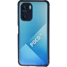 Evolvera Xiaomi Poco F3 Kılıf Miami Şeffaf Silikon - Lacivert