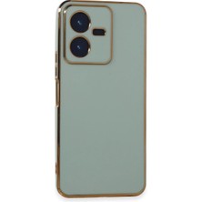 Evolvera Vivo Y22 2022 Kılıf Volet Silikon - Açık Yeşil