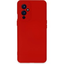 Evolvera One Plus 9 Kılıf Nano Içi Kadife Silikon - Kırmızı