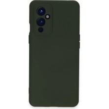 Evolvera One Plus 9 Kılıf Nano Içi Kadife Silikon - Koyu Yeşil