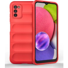 Evolvera Samsung Galaxy A03S Kılıf Optimum Silikon - Kırmızı