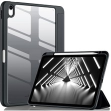 Mena Rise iPad Air 4/5. Nesil 10.9 ile Uyumlu Kılıf Grafiti Şeffaf Kalem Bölmeli (10.nesil Değildir) Siyah
