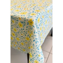 Leke Tutmaz 3D Dijital Baskılı Masa Örtüsü Sarı Çiçek Cenneti