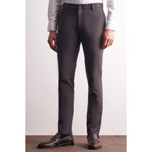 İmza Antrasit Yan Cep Düz Paça Pamuklu Slim Fit Chino Casual Pantolon 1003255165
