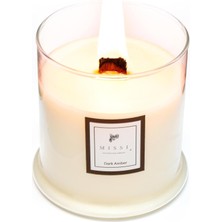 Mena Rise Üfleme Cam Ahşap Fitilli Vegan MUM(380 Gr)