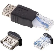 Mena Rise Dişi USB Ethernet Aparat Çevirici Rj 45 Dişi USB Erkek Internet Jack