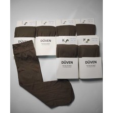 Düven 6 Çift Mat Dokulu 40 Den Orta Kalın Mus Vizon Dizaltı Pantolon Çorap