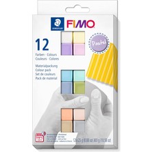 Mena Rise 8023 C12-3 Mp Soft Modelleme Kili Pastel Renkler (25 gr x 12 Blok)