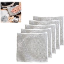 Mena Rise Gümüş Tel Bez Temizleme Bezi Yağsız Bez Izgaralar Soba Bulaşık Yıkama Cleanin Ev Pot X6D5 ve Yıkama Bezi