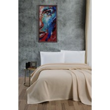 Mena Rise Klimalı PIKE,%100 Pamuk Petekli Pike, Dörtmevsim Pike Battal Boy 240X260 Krem