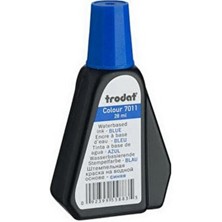 Trodat 7011 Mavi Istampa Mürekkebi 28CC Su Bazlı Mavi Renkli Kırtasiye Ürünü