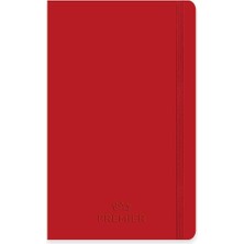 Mena Rise 9X14 80 Yaprak Çizgili Ciltli Premier Defter - Kırmızı