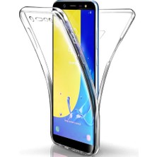 Mena Rise Galaxy J6 Kılıf 6 Tarafı Tam Full Koruma 360 Clear Soft Şeffaf