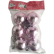 Dodomar Yılbaşı Top Süs Parlak Pembe 4cm 6lı