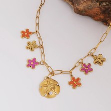 Shine of Magic Jewelry Floriana Necklace | Çelik Kolye