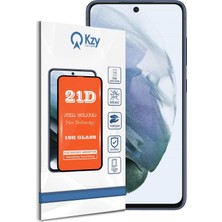 Mena Rise Kzy Iletişim Galaxy S21 Fe ile Uyumlu Tam Kaplayan 21D Temperli Ekran Koruyucu Cam