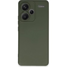 Evolvera Xiaomi Redmi Note 13 Pro Plus Kılıf Nano Içi Kadife Silikon - Koyu Yeşil