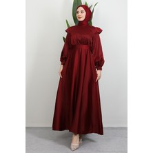 Giza Store Omuz Detay Elbise Bordo