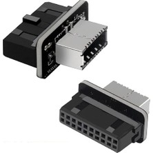 Mena Rise Type-E To USB 3.0 19 Pın Anakart Dişi Erkek Çevirici Dönüştürücü Adaptör 5209