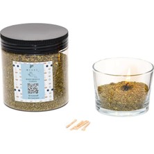 Mena Rise Jasmine Kokulu Yeşil Yaratıcı Tozu Mum (30 Adet Fitil ile BIRLIKTE)-250 gr