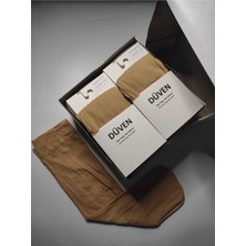 Düven 12 Çift Mat Dokulu 40 Den Orta Kalın Mus Açık Ten Dizaltı Pantolon Çorap