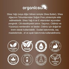 Mena Rise Organicsun Shea Yağı 250 ml |%100 Ham, Soğuk Pres, Rafine Edilmemiş, Shea Butter Karite | Kuru Cilt, Saç, Dudak, Topuk Bakımı