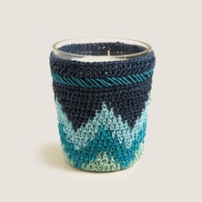 Mena Rise Tığ Işi Kokulu Mum 14X17 cm Mavi