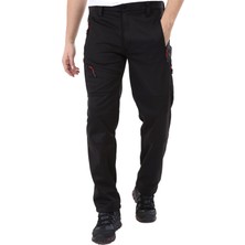 Ghassy Co.erkek Içi Polarlı Tactical Outdoor Su Geçirmez Koyu Gri Softshell Pantolon