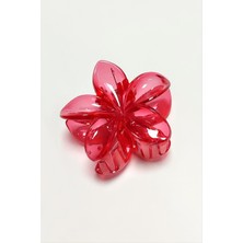 Bijuteri Net Kırmızı Lotus Toka 6 cm (Kartsız)