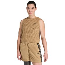 Adidas Knitted Vest Kadın Günlük Yelek JW4994 Kahverengi