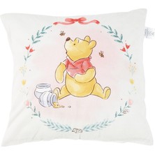 Mena Rise The Pooh Lisanslı Karakter BASKILI%100 Pamuk Kırlent, Çok Renkli, 40X40 cm