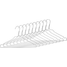 Mena Rise 10 Adet Tel Elbise Askısı Kıyafet Pantolon Askısı